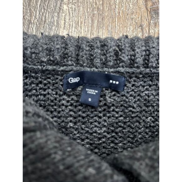 GAP Gray Knit Button-Up Cardigan Sweater Size Small - Picture 4 of 6
